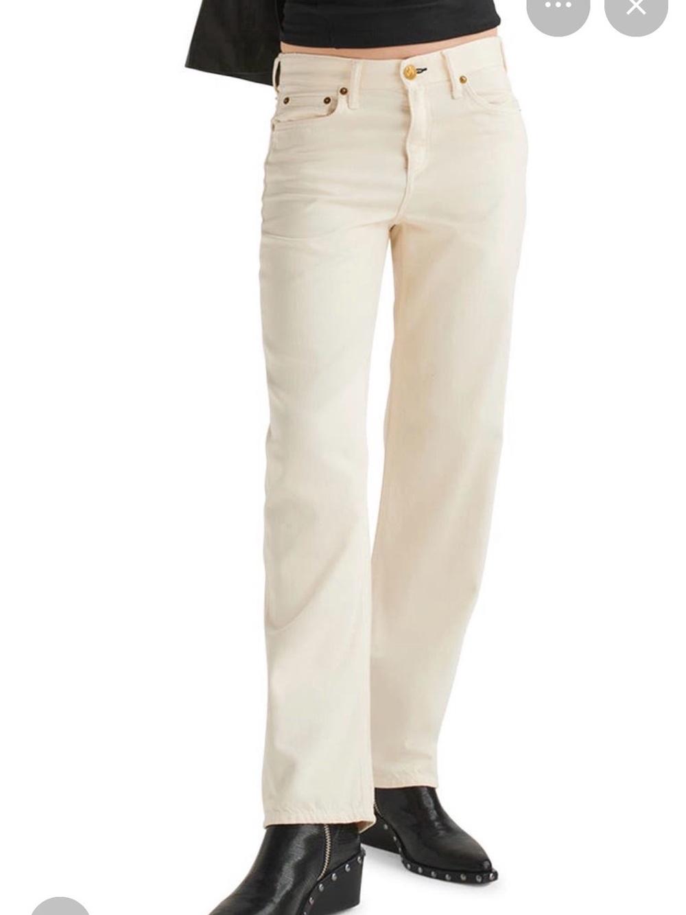 rag & bone Off-White Boyfriend Women's Jeans